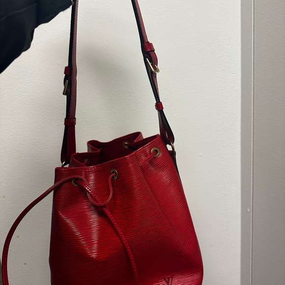 Louis Vuitton Red Epi Leather Petit Noe Bag - Picture 7 of 8